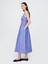 Kadın Mavi Poplin Smocked Midi Elbise 3