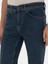 Erkek Koyu Lacivert Slim Fit Pamuk Karışımlı Jean Pantolon 50284448-VR100 6