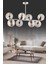 ESSLİGHT ROMA 8 Lİ SIRALI AVİZE (FÜME CAMLI) SALON MUTFAK YEMEK MASASI ÜSTÜ 2