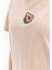 Bej-Kısa Kollu Nakış Detaylı Süprem Tshirt 5