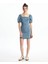 Yeni Sezon Kare Yaka Kadin Jean Elbise - S48291Z8 1