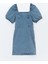 Yeni Sezon Kare Yaka Kadin Jean Elbise - S48291Z8 4