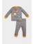 Yeni Sezon Erkek Bebek Pijama Takımı Araç Baskılı Uzun Kollu Üst Beli Lastikli Uzun Alt 1