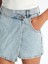 Yeni Sezon Standart Fit Kadin Jean Sort Etek - S5DN15Z8 3