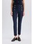 Yeni Sezon Skinny Fit Yüksek Bel Cepli Düğmeli Düz Paça Kumaş Pantolon 1