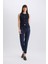 Yeni Sezon Skinny Fit Yüksek Bel Cepli Düğmeli Düz Paça Kumaş Pantolon 5
