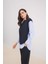 Yeni Sezon Bisiklet Yaka Çizgili Gömlek Görünümlü Sweatshirt Tunik 3