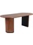 Zeno Oval Ahşap Bohem Yemek Masası 90X180 4