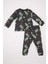 Yeni Sezon Erkek Bebek Pijama Takımı Uzay Baskılı Uzun Kollu Üst Beli Lastikli Uzun Alt 5