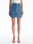 Yeni Sezon Standart Fit Kadin Jean Sort Etek - S4EJ78Z8 2