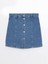Yeni Sezon Standart Fit Kadin Jean Sort Etek - S4EJ78Z8 5