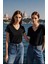 2li Kadın V Yaka T-Shirt Günlük Rahat Tişört 2