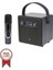 BTS-1688 Yeşil Mikrofonlu Karaoke Bluetooth Hoparlör 1