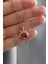 Rubellite Kırmızı Turmalin Zirkon Kolye (çelik kolye) 1