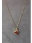 Rubellite Kırmızı Turmalin Zirkon Kolye (çelik kolye) 3
