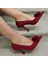Gül Aksesuarlı Bordo Stiletto 3