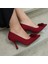 Gül Aksesuarlı Bordo Stiletto 5