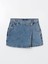 Yeni Sezon Standart Fit Kadin Jean Sort Etek - S53991Z8 1