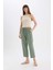 Yeni Sezon Straight Fit Çift Cepli Yüksek Bel Düz Paça Modal Kumaş Pantolon 3