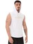 Icon Kapüşonlu Kolsuz T-Shirt Beyaz 1