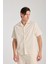 %100 Pamuk Erkek Keten Kombin – Slim Fit Gömlek ve Şort Takım | 5