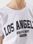 Yeni Sezon Bisiklet Yaka Los Angeles Baskili Kadin Tisort - S5Q969Z8 3