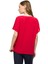Kırmızı Ametist Rahat Kalıp V-Yaka Bluz 2