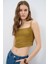 Nakış Detaylı Askılı Crop Bluz Olive 11544921000 4
