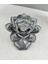 Kristal Ayaklı Lotus Füme Mumluk 3