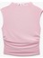 Yeni Sezon Drapeli Dik Yaka Kolsuz Crop Slim Fit Üst 4