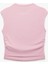 Yeni Sezon Drapeli Dik Yaka Kolsuz Crop Slim Fit Üst 5