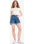 Yeni Sezon Mom Fit Yüksek Bel Paçası Katlamalı Fit Jean Şort 3