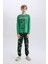 Yeni Sezon Erkek Çocuk Minecraft Pijama Takımı Bisiklet Yaka Uzun Kollu Üst Beli Lastikli Uzun Alt 2