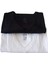 V Yaka Tişört 2'li Avantajlı Paket Pamuklu Cotton Siyah-Beyaz Slim Fit Ekstra Esnek Unisex Vtc3-1 7