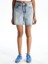 Yeni Sezon Dar Fit Yirtik Detayli Kadin Jean Sort - S5HD10Z8 4