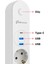 2 Usb+Type-C Akım Çocuk Korumalı 4lü Priz 2mt Beyaz 3