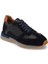 Lacivert Hakiki Deri Erkek Sneaker - E24I1AY56915-W32 1