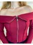 Madonna Yaka Bordo Bluz 2