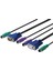 Kvm (Keyboard/video Monitor/mouse) Için Ahtapot Kablo, 3 Metre, Siyah Renk, 1 x VGA Dişi, 1 VGA Erkek, 2 x Ps/2 Klavye Erkek, 2 x Ps/2 Mouse Erkek 1
