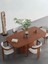 Barocco Italyan Still Oval Ahşap Yemek Masası 100X190 2