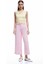 Yeni Sezon Düğmeli Kesik Geniş Paça Kemerli Pantolon - Wide Leg Jeans 1
