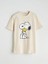 Yeni Sezon Bisiklet Yaka Snoopy Baskili Kadin Tisort - S5O066Z8 5
