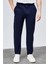 Erkek Lacivert Relaxed Fit Yandan Cepli Beli Lastikli Bağcıklı Duble Paça Jogger Pantolon BOLT-1997 1