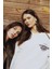 Yeni Sezon Oversize Geniş Kalıp Bisiklet Yaka Sırt Baskılı Kalın Kumaş Sweatshirt 3
