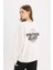 Yeni Sezon Oversize Geniş Kalıp Bisiklet Yaka Sırt Baskılı Kalın Kumaş Sweatshirt 4