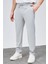Erkek Gri Relaxed Fit Yandan Cepli Beli Lastikli Bağcıklı Duble Paça Jogger Pantolon BOLT-1998 1