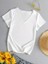 2li Siyah Beyaz Renk Kadın V Yaka T-Shirt Günlük Rahat Tişört 5