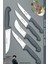 Sürmene Silver Serisi Gri Sap Mutfak Bıçak Seti Et Ekmek Sebze Doğrama Bıçağı 5 Li Set ( Srm-09 ) 1