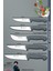 Sürmene Silver Serisi Gri Sap Mutfak Bıçak Seti Et Ekmek Sebze Doğrama Bıçağı 5 Li Set ( Srm-09 ) 2