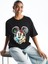 Yeni Sezon Bisiklet Yaka Mickey Mouse Baskili Kadin Tisort - S5GV17Z8 1